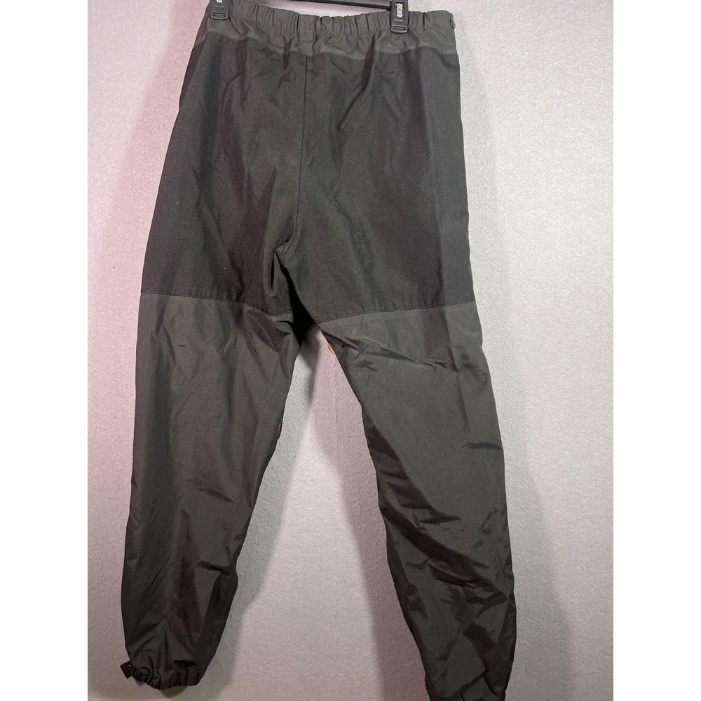 Vintage REI GORE-TEX Rain Pants Mens Large Black Elastic Waist Zip Pockets
